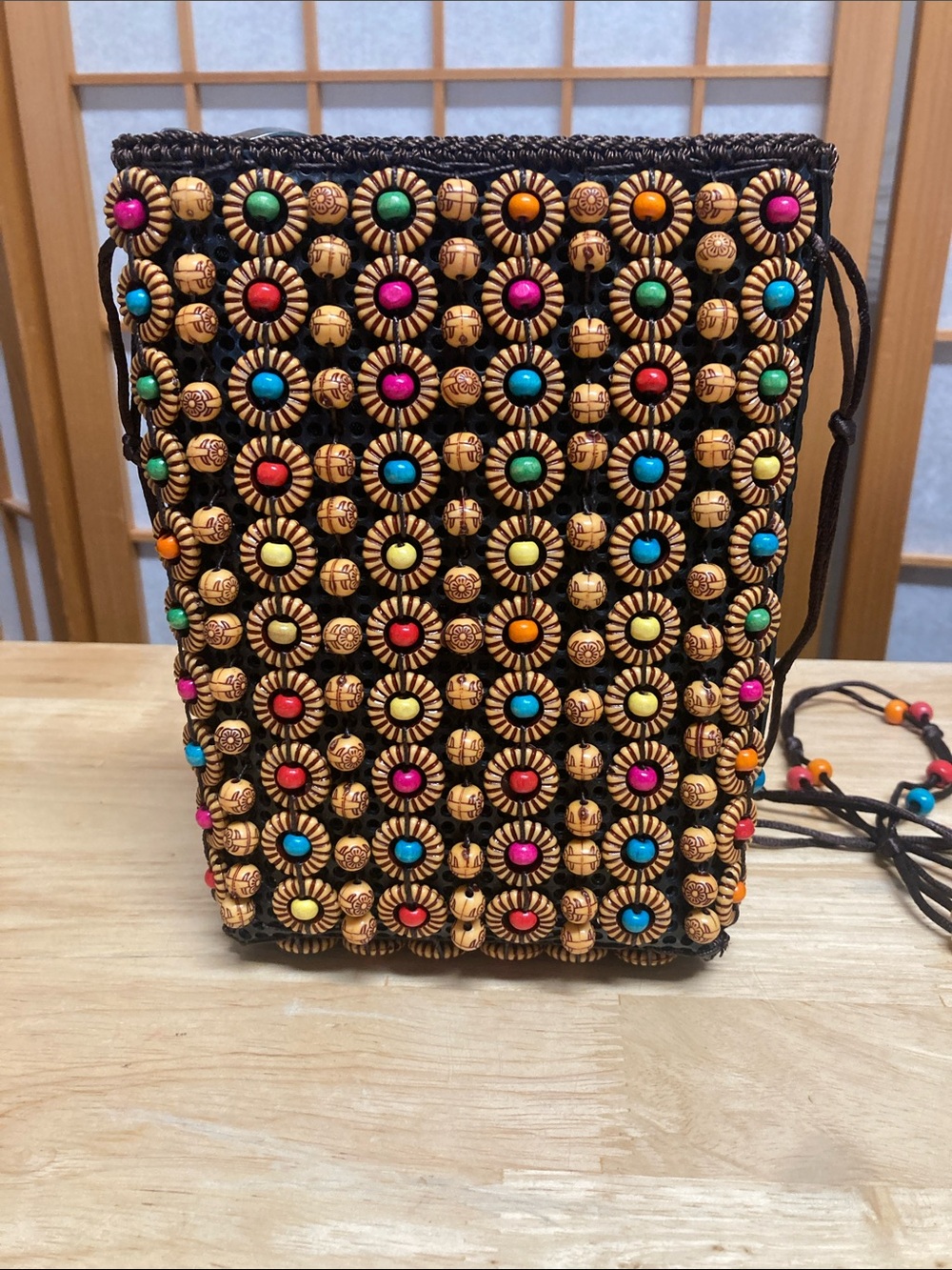 Beaded Rainbow Crossbody Boho Hippie Bag